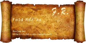 Feld Róza névjegykártya